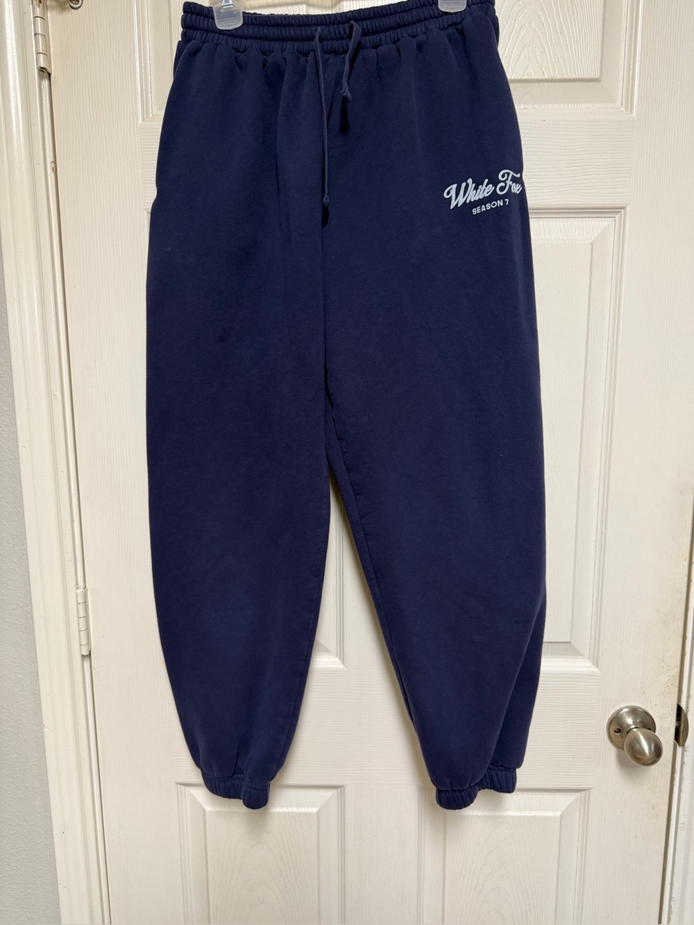 White fox baby blue joggers size medium EUC